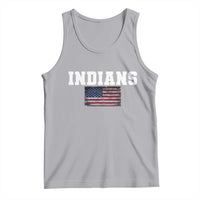 Classic Indians Tank Top Retro Varsity Vintage Sports Team Name USA Flag - Wonder Print Shop