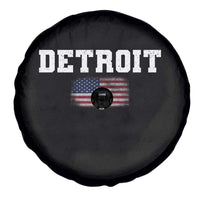 Classic Detroit Spare Tire Cover Retro Varsity Vintage Sports Team Name USA Flag - Wonder Print Shop