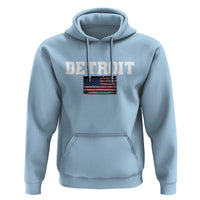 Classic Detroit Hoodie Retro Varsity Vintage Sports Team Name USA Flag - Wonder Print Shop