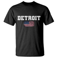 Classic Detroit T Shirt Retro Varsity Vintage Sports Team Name USA Flag - Wonder Print Shop