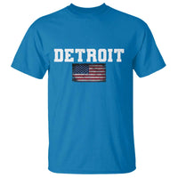 Classic Detroit T Shirt Retro Varsity Vintage Sports Team Name USA Flag - Wonder Print Shop