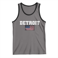 Classic Detroit Tank Top Retro Varsity Vintage Sports Team Name USA Flag - Wonder Print Shop