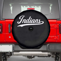 Retro Script Indians Spare Tire Cover Vintage Sports Team Name - Wonder Print Shop