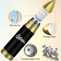 Retro Script Indians Bullet Tumbler Vintage Sports Team Name - Wonder Print Shop