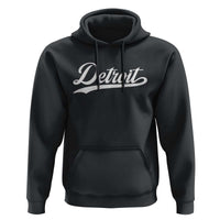 Retro Script Detroit Hoodie Vintage Sports Team Name - Wonder Print Shop