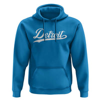 Retro Script Detroit Hoodie Vintage Sports Team Name - Wonder Print Shop