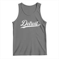 Retro Script Detroit Tank Top Vintage Sports Team Name - Wonder Print Shop