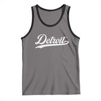 Retro Script Detroit Tank Top Vintage Sports Team Name - Wonder Print Shop