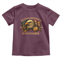 Veteran 250th Anniversary Toddler T Shirt My Other Birthday Is 10 November 1775 - Wonder Print Shop