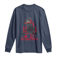 Marine Veteran 250th Anniversary Long Sleeve Shirt Retro Military Corps American Flag - Wonder Print Shop