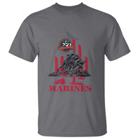 Marine Veteran 250th Anniversary T Shirt Retro Military Corps American Flag - Wonder Print Shop