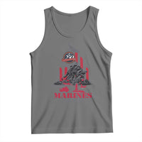 Marine Veteran 250th Anniversary Tank Top Retro Military Corps American Flag - Wonder Print Shop