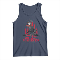 Marine Veteran 250th Anniversary Tank Top Retro Military Corps American Flag - Wonder Print Shop