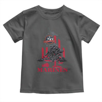 Marine Veteran 250th Anniversary Toddler T Shirt Retro Military Corps American Flag - Wonder Print Shop