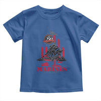Marine Veteran 250th Anniversary Toddler T Shirt Retro Military Corps American Flag - Wonder Print Shop
