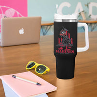 Marine Veteran 250th Anniversary Tumbler With Handle Retro Military Corps American Flag - Wonder Print Shop