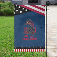 Marine Veteran 250th Anniversary Garden Flag Retro Military Corps American Flag