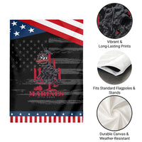 Marine Veteran 250th Anniversary Garden Flag Retro Military Corps American Flag