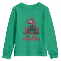 Marine Veteran 250th Anniversary Youth Sweatshirt Retro Military Corps American Flag - Wonder Print Shop