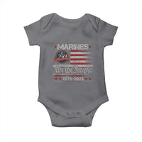 Marine Veteran 250th Anniversary Baby Onesie Retro Patriotic Military Gift American Flag - Wonder Print Shop