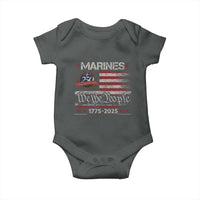 Marine Veteran 250th Anniversary Baby Onesie Retro Patriotic Military Gift American Flag - Wonder Print Shop