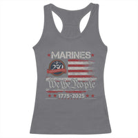 Marine Veteran 250th Anniversary Racerback Tank Top Retro Patriotic Military Gift American Flag - Wonder Print Shop