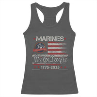 Marine Veteran 250th Anniversary Racerback Tank Top Retro Patriotic Military Gift American Flag - Wonder Print Shop