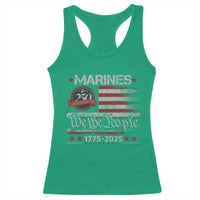 Marine Veteran 250th Anniversary Racerback Tank Top Retro Patriotic Military Gift American Flag - Wonder Print Shop