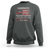 Marine Veteran 250th Anniversary Sweatshirt Retro Patriotic Military Gift American Flag - Wonder Print Shop