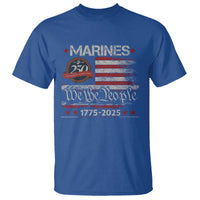 Marine Veteran 250th Anniversary T Shirt Retro Patriotic Military Gift American Flag - Wonder Print Shop