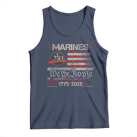 Marine Veteran 250th Anniversary Tank Top Retro Patriotic Military Gift American Flag - Wonder Print Shop