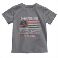 Marine Veteran 250th Anniversary Toddler T Shirt Retro Patriotic Military Gift American Flag - Wonder Print Shop