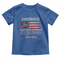 Marine Veteran 250th Anniversary Toddler T Shirt Retro Patriotic Military Gift American Flag - Wonder Print Shop