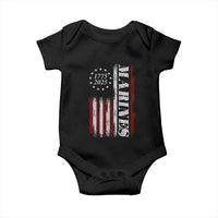 Marine 250th Anniversary Baby Onesie Retro Patriotic Military Veteran Gift American Flag - Wonder Print Shop