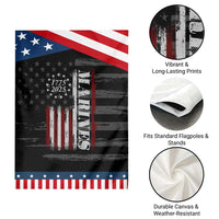Marine 250th Anniversary Garden Flag Retro Patriotic Military Veteran Gift American Flag