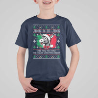 Italian Christmas Donkey T Shirt For Kid Jing a Di Jing Dominick the Ugly Christmas - Wonder Print Shop