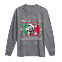 Italian Christmas Donkey Long Sleeve Shirt Jing a Di Jing Dominick the Ugly Christmas - Wonder Print Shop