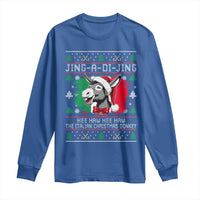 Italian Christmas Donkey Long Sleeve Shirt Jing a Di Jing Dominick the Ugly Christmas - Wonder Print Shop