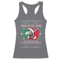 Italian Christmas Donkey Racerback Tank Top Jing a Di Jing Dominick the Ugly Christmas - Wonder Print Shop
