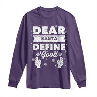 Dear Santa Christmas Long Sleeve Shirt Naughty Nice Funny Funny Family Xmas Pajamas - Wonder Print Shop