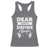 Dear Santa Christmas Racerback Tank Top Naughty Nice Funny Funny Family Xmas Pajamas - Wonder Print Shop