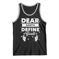 Dear Santa Christmas Tank Top Naughty Nice Funny Funny Family Xmas Pajamas - Wonder Print Shop