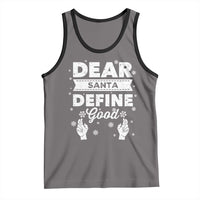 Dear Santa Christmas Tank Top Naughty Nice Funny Funny Family Xmas Pajamas - Wonder Print Shop