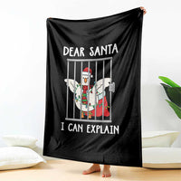 Funny Christmas Goose Throw Blanket Dear Santa I Can Explain Xmas Meme - Wonder Print Shop