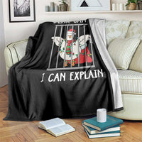 Funny Christmas Goose Throw Blanket Dear Santa I Can Explain Xmas Meme - Wonder Print Shop