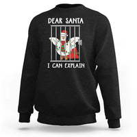 Funny Christmas Goose Sweatshirt Dear Santa I Can Explain Xmas Meme - Wonder Print Shop