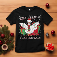 Funny Christmas Goose T Shirt Dear Santa I Can Explain Cute Xmas Meme - Wonder Print Shop