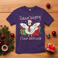 Funny Christmas Goose T Shirt Dear Santa I Can Explain Cute Xmas Meme - Wonder Print Shop