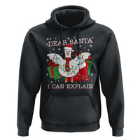 Funny Christmas Goose Hoodie Dear Santa I Can Explain Cute Xmas Meme - Wonder Print Shop
