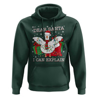 Funny Christmas Goose Hoodie Dear Santa I Can Explain Cute Xmas Meme - Wonder Print Shop